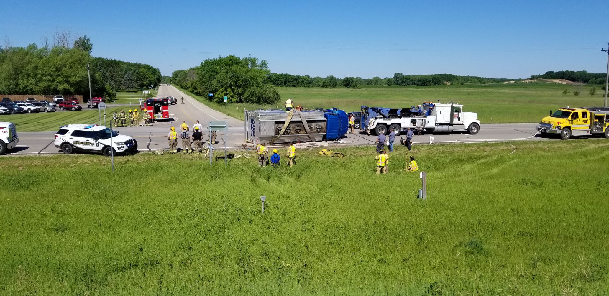 Car/Oil Truck Collision